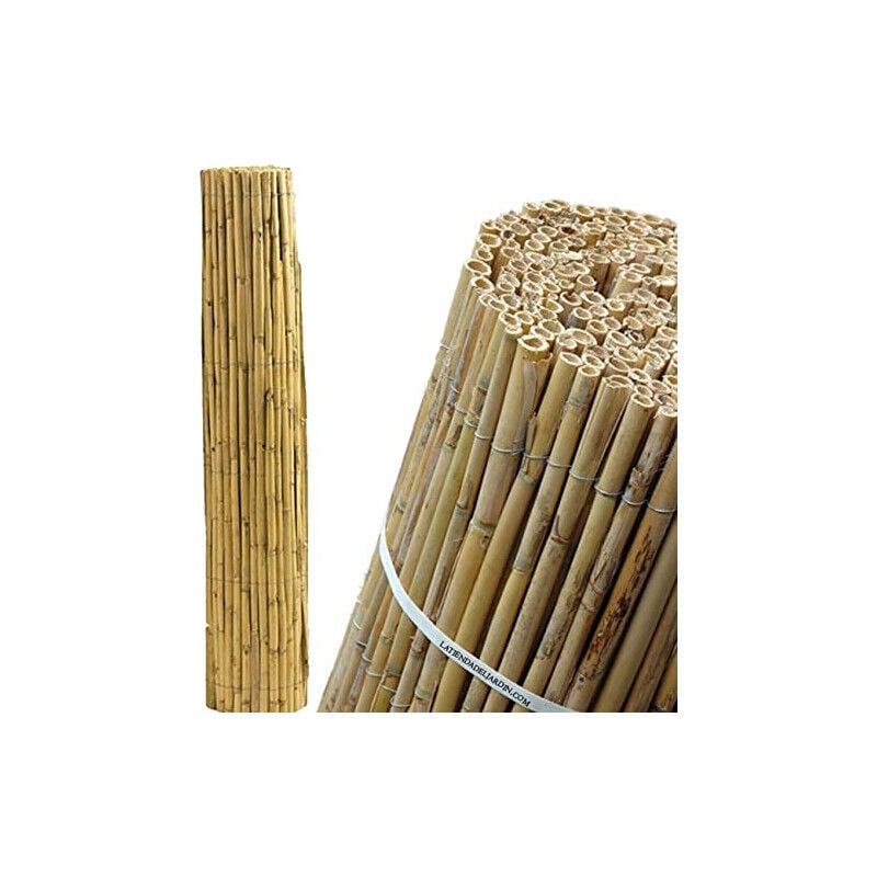 Canisse naturelle entière pour jardin 2x10 m, utile pour l'occultation, la délimitation ou l'ombrage
