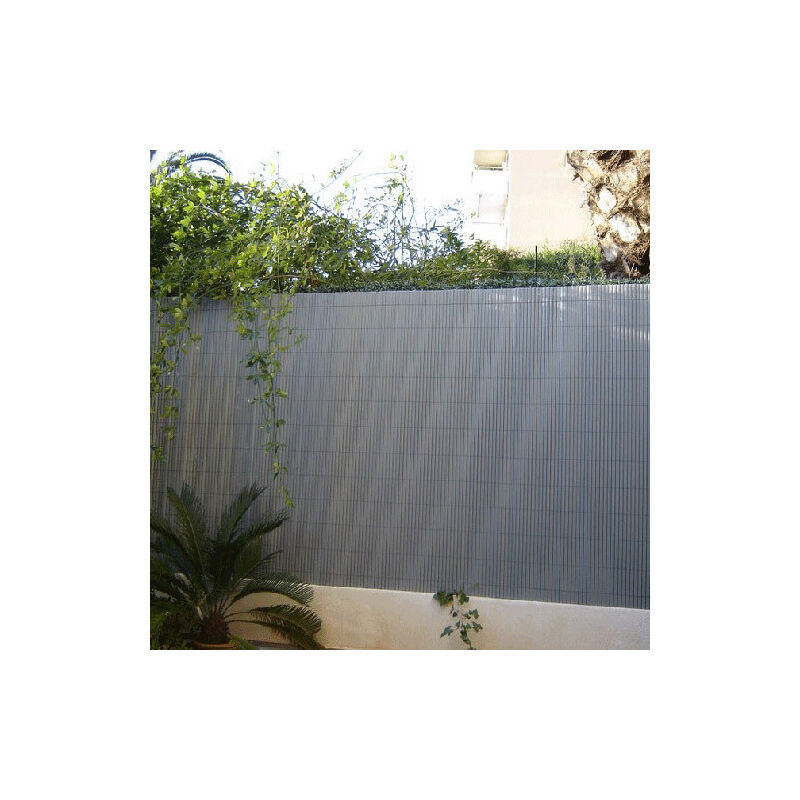 Canisse occultante en PVC Gris Perle 2.50 m, L 22.50 m, Hauteur 1.20 m - gris perle