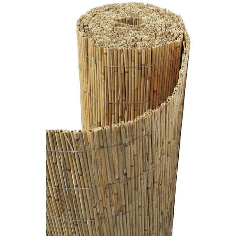 Canisse paillon de bambou non pelé 5m (longueur) x 1,5m (hauteur) beige - beige