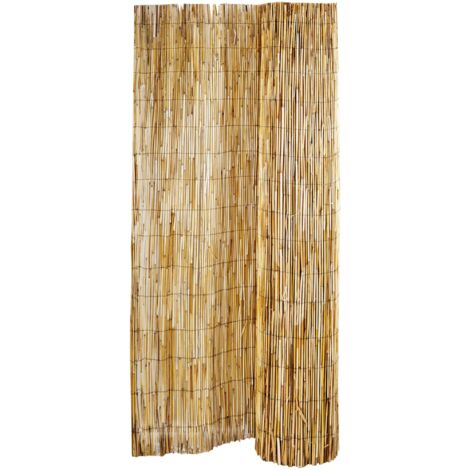 Canisse roseau naturel 1.5x5m – Épaisseur 4-6mm – Brise-vue pour terrasses et balcons – Installation rapide avec supports standards – Windhager