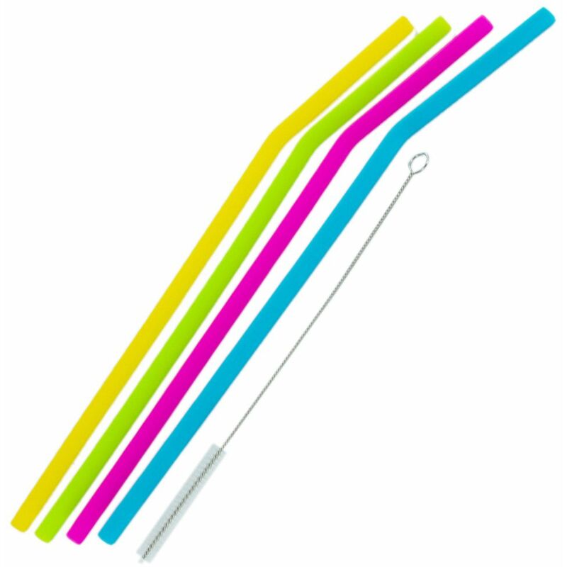 

Cañitas Reutilizables Silicona Jgo. 4 Un