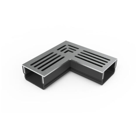 Caniveau 3XS MINI L 6,5 cm Grille Inox Line - StarDrain - LINE ECO -       Élément d'angle