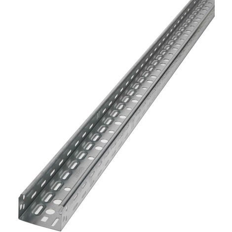 Caniveau de câble 60 x 100 mm perforé galvanisé avec connecteur à encliqueter