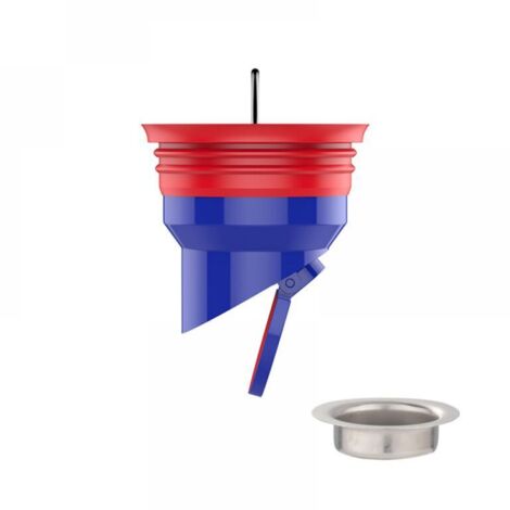 Caniveau de douche anti-odeurs, anti-retour, adapté aux trous de 35 à 52 mm de diamètre, 1 pièce (avec 2 réducteurs)