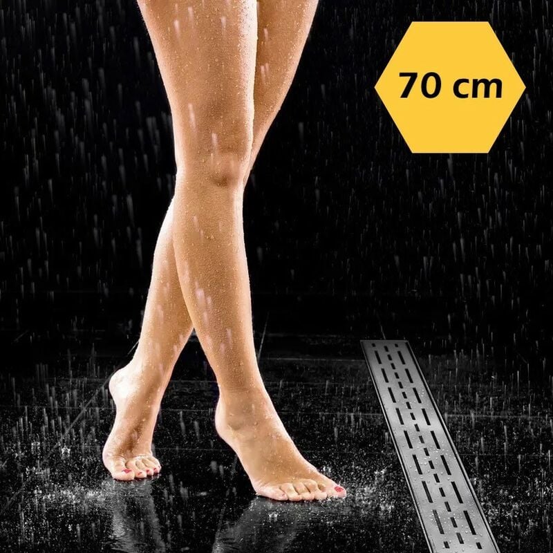 Le Poisson Qui Jardine - Caniveau de douche en inox moderne et design 70 cm