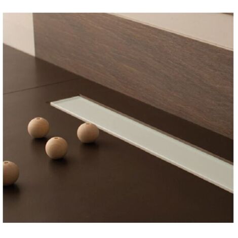 Caniveau de douche en verre blanc FRAMELESS LINE-45 cm--