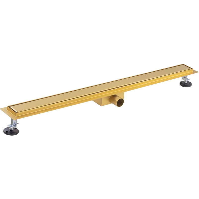 Caniveau de douche avec grille 2 en 1 pleine ou à carreler - gold noyon & thiebault 70x900 - Ø40