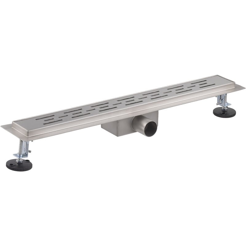 Noyon&thiebault - Caniveau de douche grille ajourée - finition inox brossé 60 centimètres