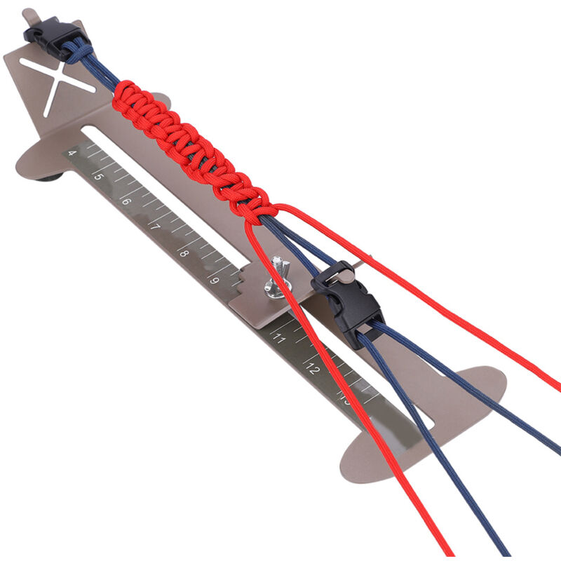 Caniveau de douche Kit de bracelet en paracorde et ensemble de gabarit Cadre en acier réglable avec boucles sans écheveaux