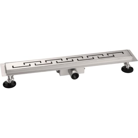 Caniveau de Douche Linéaire Sous Carrelage Granitan 50 cm Style Grec Inoxydable SS304