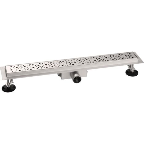 Caniveau de Douche Linéaire Sous Carrelage Granitan 60 cm Design Grec Acier inoxydable