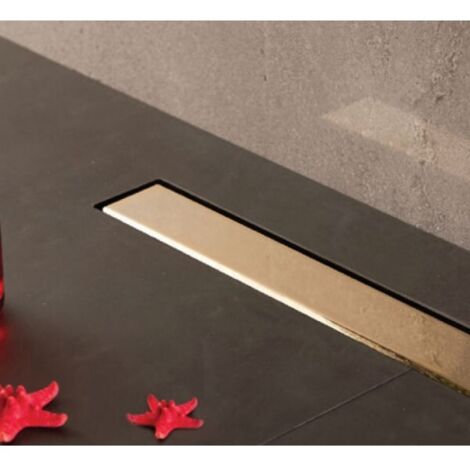 Caniveau de douche sans cadre en or plaqué 24 carats FRAMELESS LINE-30 cm--