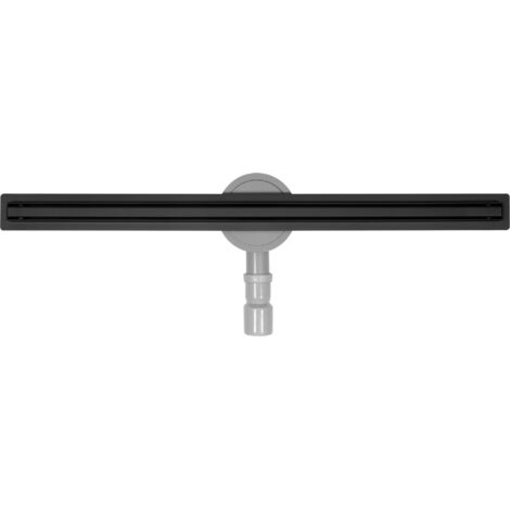 Caniveau de douche, siphon de sol 80 cm Slim Noir