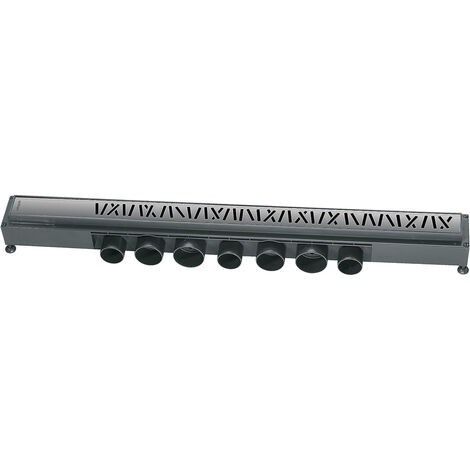 Caniveau de douche Venisio Mikado avec grille en inox brossé, Ø50 - L.700 mm - Wirquin Pro