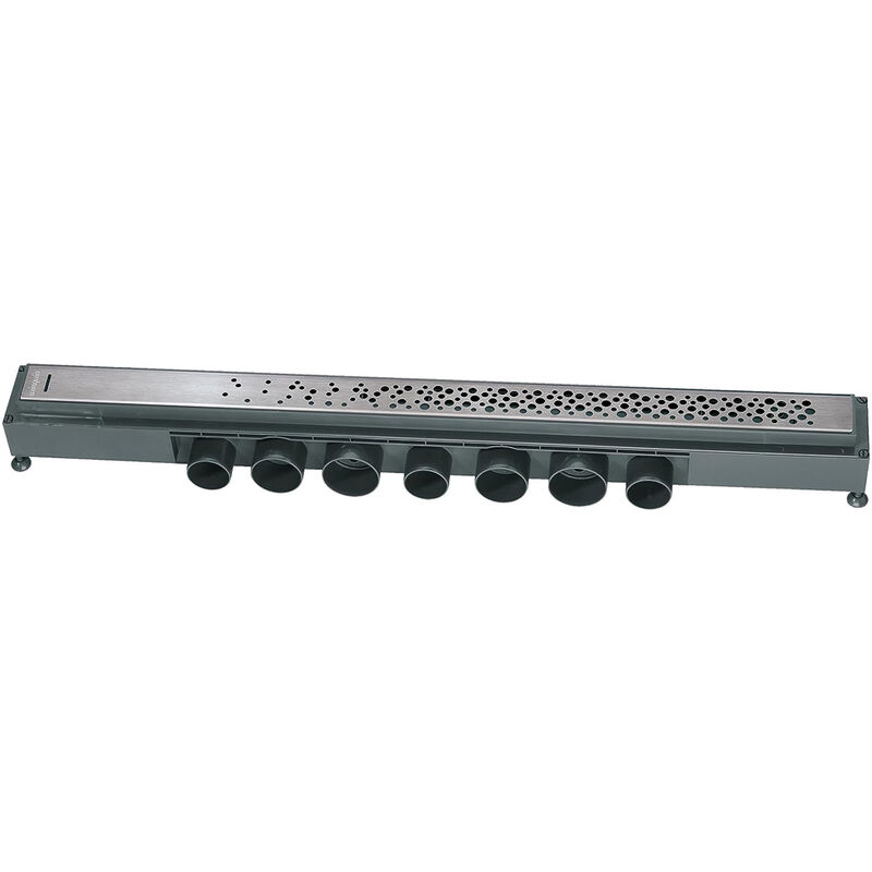 Wirquin Pro - Caniveau de douche Venisio Soda avec grille en inox brossé, Ø50 - L.700 mm