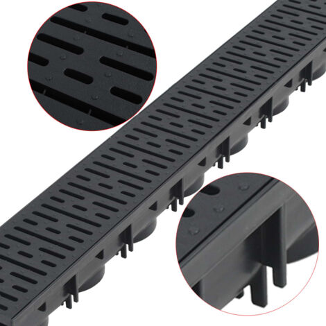 Caniveau de drainage 4 pcs Plastique 4 m CFW779453