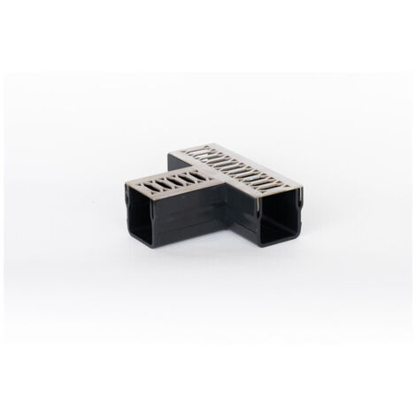 Caniveau XXS MINI L 6,5 cm Grille INOX Style - StarDrain - LINE ECO - Inox Viking élément en T