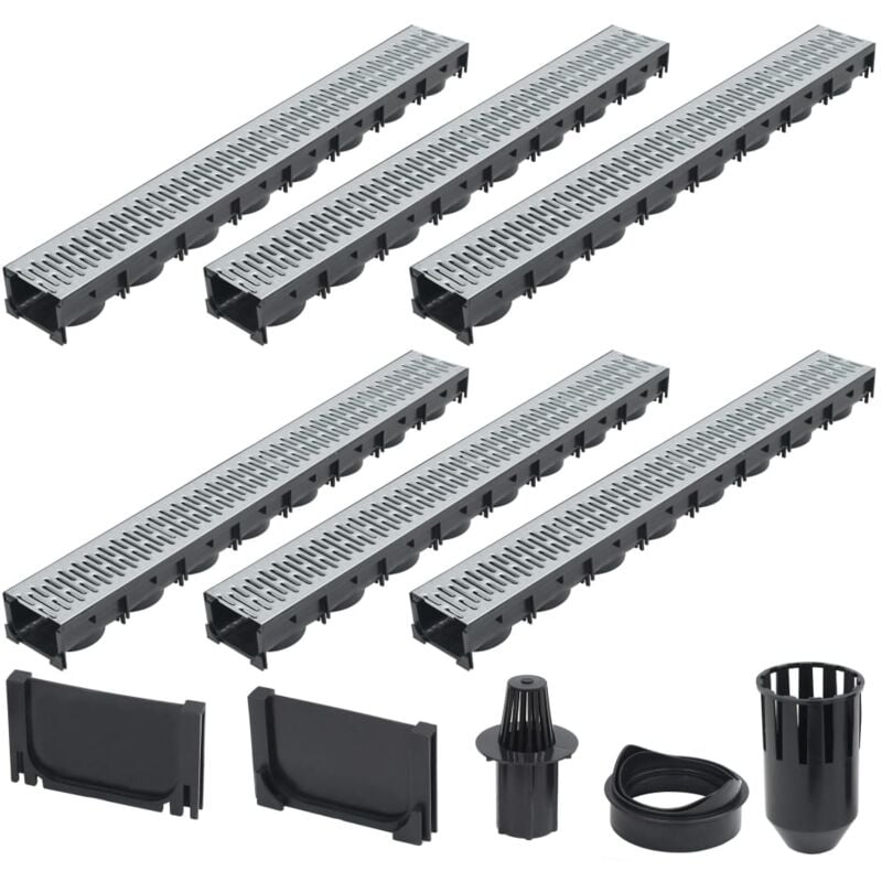 Prolenta Premium - Furniture Limited - Caniveaux de drainage 6 pcs Acier galvanisé 6