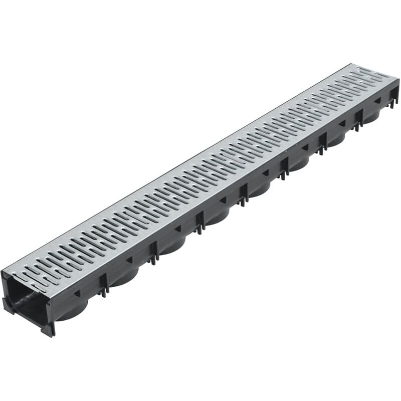 Lling - inlife Caniveaux de drainage 6 pcs Acier galvanisé 6 m
