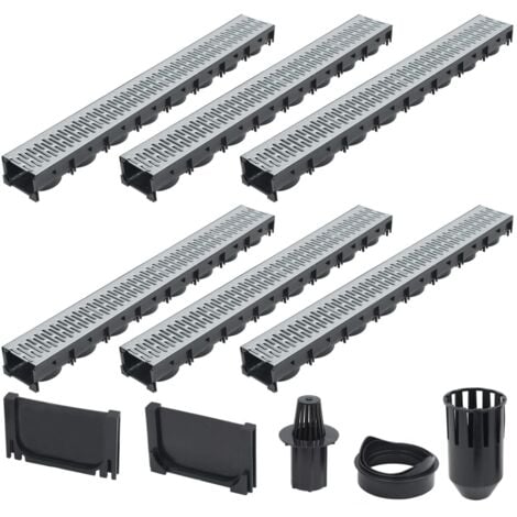 Caniveaux de drainage 6 pcs Acier galvanisé 6 m