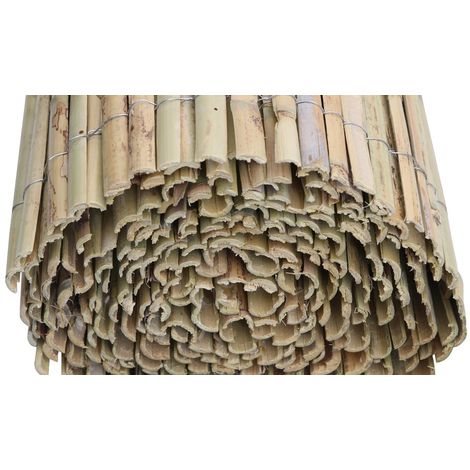Cañizo bambú Jardin natural entero 1 x 5 metros. Ocultación 85%, varillas  de bambú naturaral.