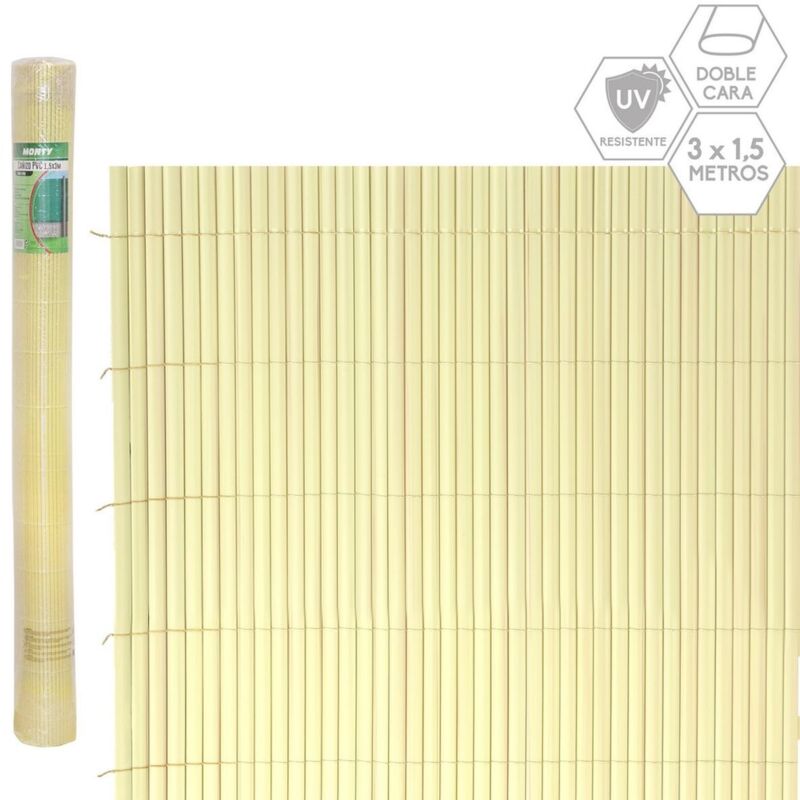 

Cañizo artificial de PVC beige de doble cara para ocultación de 3x1,5 metros