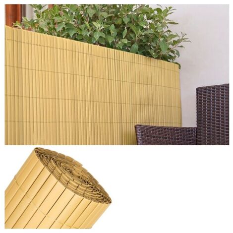 Cañizo PVC Beige  Cañizo Ocultacion PVC Doble Cara 1 x 3 metros  Valla Privacidad Pantalla PVC  Valla Decoracion Exterior UV