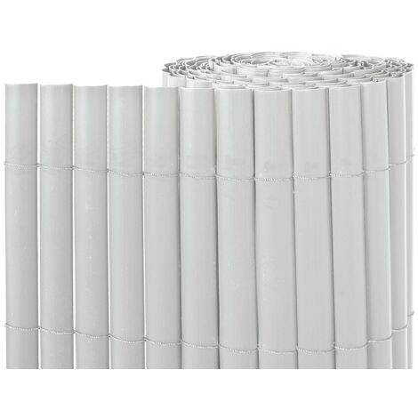 FAURA Cañizo PVC de media caña (Blanco). Rollo 5 metros