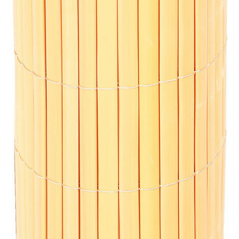 Cañizo PVC Bambú Ovalado Estera de PVC COMERCIAL CANDELA (Negro-1 x 3 m)