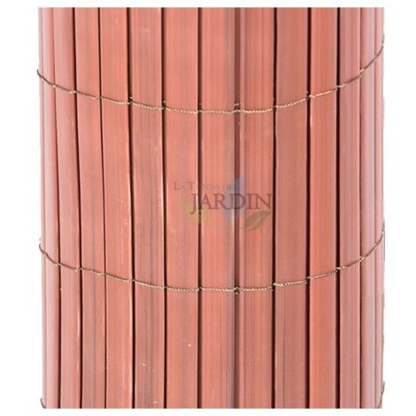 Cañizo PVC Marrón  Cañizo Ocultacion PVC Doble Cara 1 x 3 metros  Valla Privacidad Pantalla PVC  Valla Decoracion Exterior UV