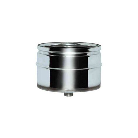 Canna fumaria parete doppia coibentata aria inox  dn 100/120 tappo condensa