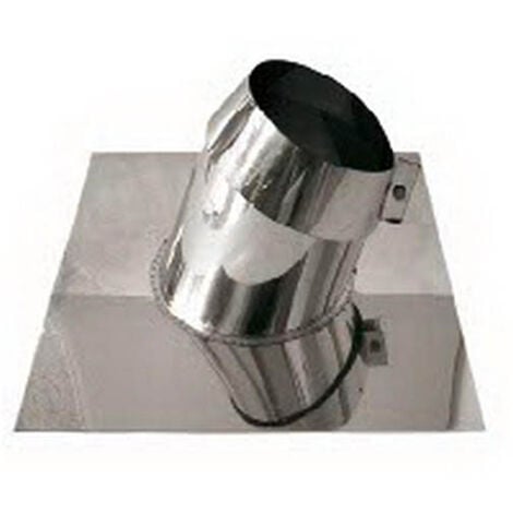 Canna fumaria parete doppia coibentata inox faldale tetti inclinati piombo  dn 300/350