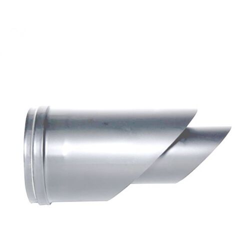 Canna fumaria tubo coassiale INOX terminale orizzontale D. 80/130 CE stufa pellet Made in Italy