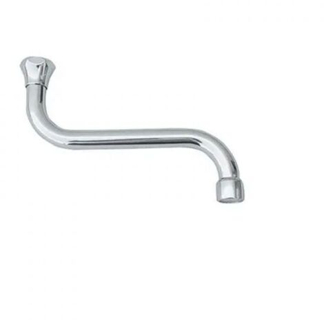 Canna universale a "S" bocca per rubinetto gruppo lavello sede piana 3/4 – 25 cm