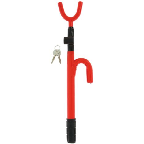 Canne antivol bloque volant rouge