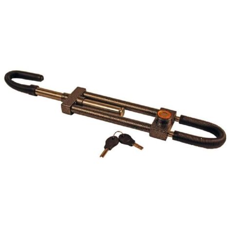 Canne antivol volant pédale télescopique en acier renforcé – Système de verrouillage à clé – Livrée avec 2 clés – Protection véhicule – Cartec