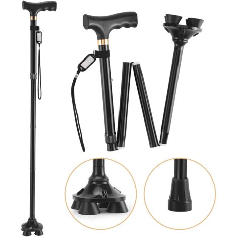 Bâtons De Randonnée HUGSEE Pliables - Alliage Aluminium Léger - Système Verrouillage Rapide - 2 Bâtons Avec Accessoires