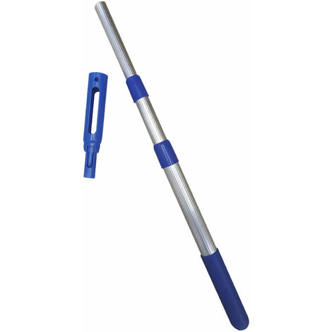 Canne de piscine professionnelle universelle amovible en aluminium télescopique pour filet de piscine écumoire râteau tête d'aspiration brosse équipement de nettoyage robuste, pour écumoire tête d'aspiration et brosse