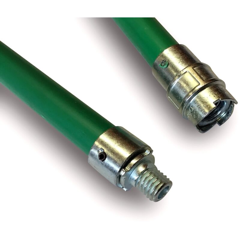 Kibros - Canne de ramonage verte kiblok Rallonge kit Embout acier fileté M121,75mm - Quantité x 6 - Cannes kiblok - 1 m