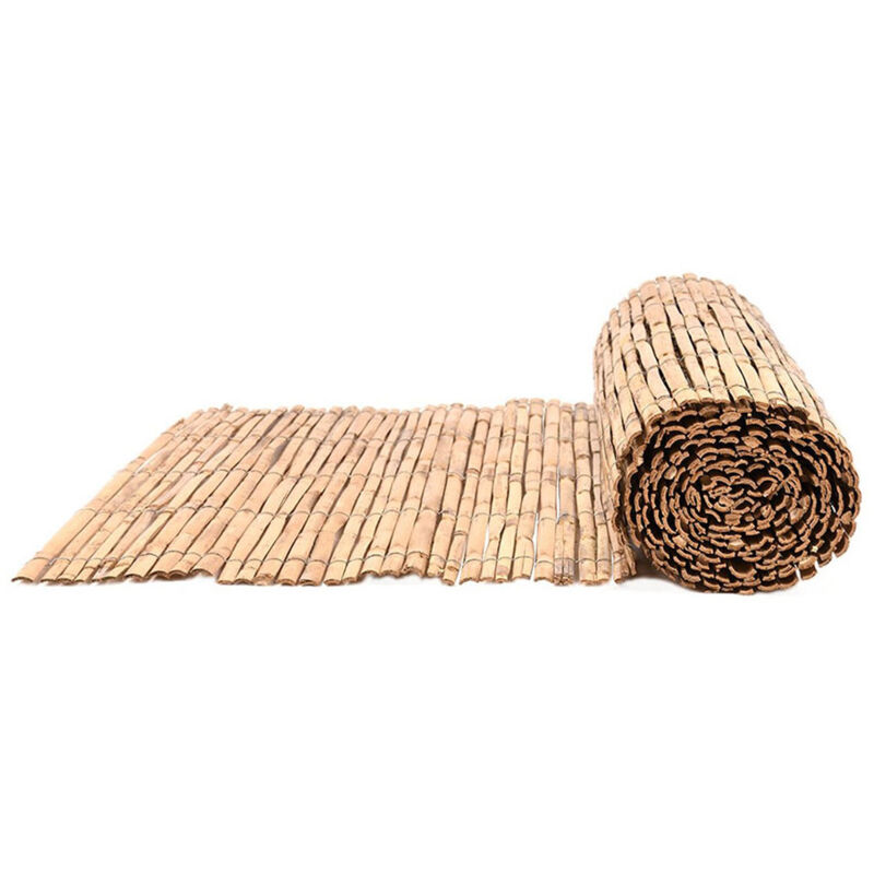 Faura - roseau fendu 1,5x5m F1002 Roseau fendu 1,5m hauteur - 5m longueur - Tressé fil galvanisé 1mm