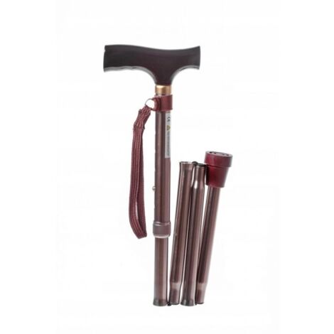 Canne pliante télescopique réglable en hauteur RF-520 - Marron