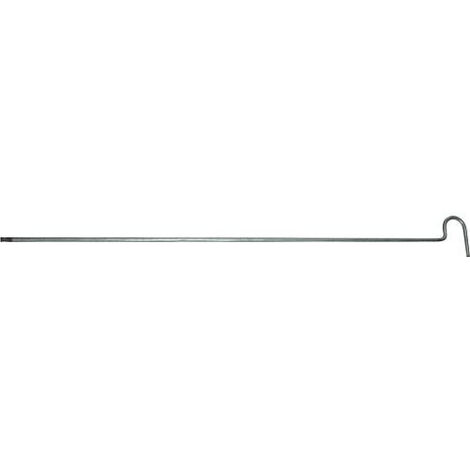 Canne pour écouvillon M10 filete avec forage transversal 1000 mm de long, acier rond 9 mm