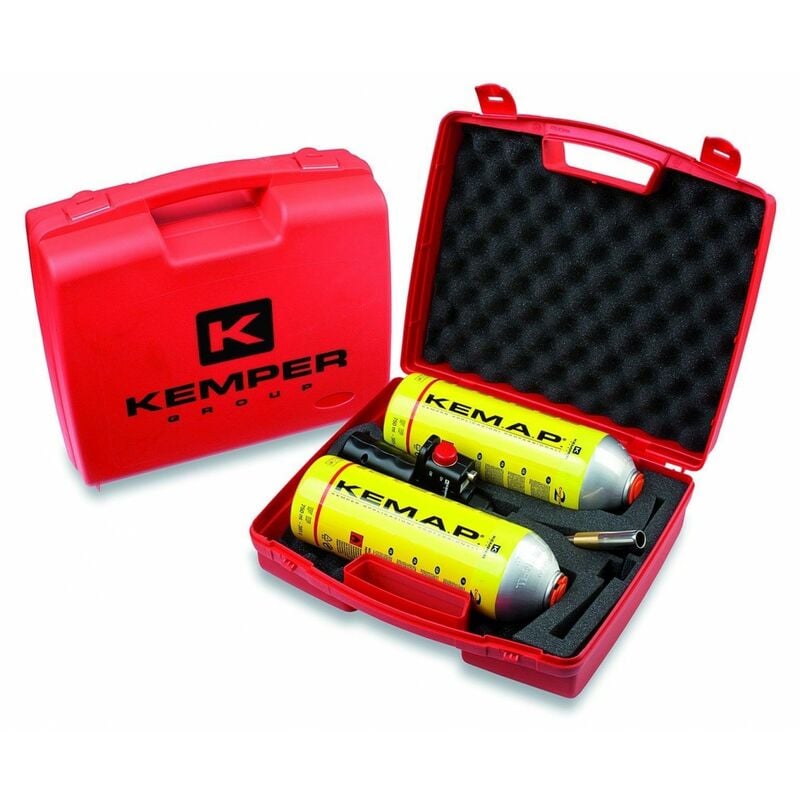 Image of Cannello a gas Kemper kit 2 bombole Propano + Cannello professionale per saldare