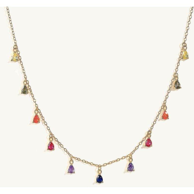 Image of Lts Fafa - Canner Stars Moon Collana in argento sterling 925 reale per gioielli da donna Collana girocollo con catena di diamanti fantasia perla