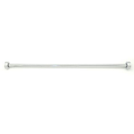 CANNETTA IN RAME CROMATA CON DUE CALOTTE ESAGONALI 1/2 10 x 400 mm DH