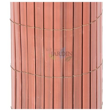 Canniccio PVC Recinzione recinto Balcone frangivento Doppio 1 x 3 m, marrone, per Giardini e Balconi, Frangivento