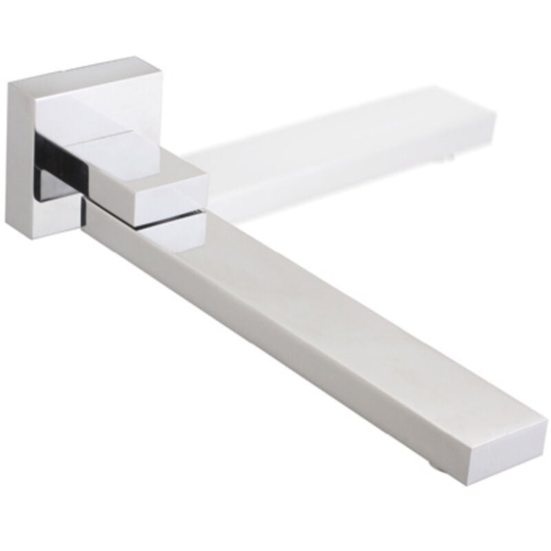 Imex - Tuyau de baignoire pliable gris fini chrome carré [ ®]