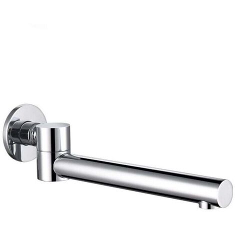 Caño de bañera, giratorio 180°, caño de bañera, latón, plegable, boquilla redonda, grifo, caño de bañera, montaje en pared, caño de bañera, grifo, G1/2, cromo