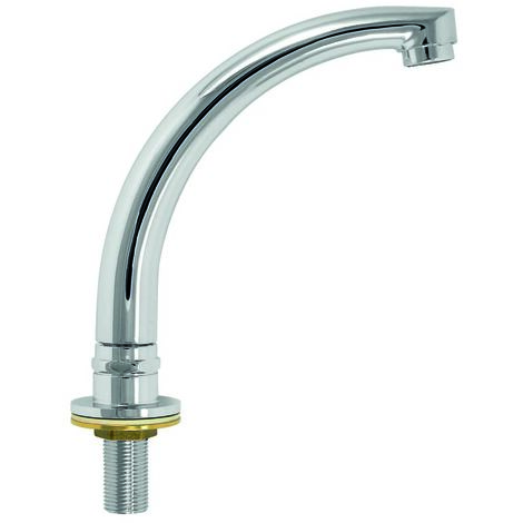Caño de lavabo pesado giratorio cromado 200 mm