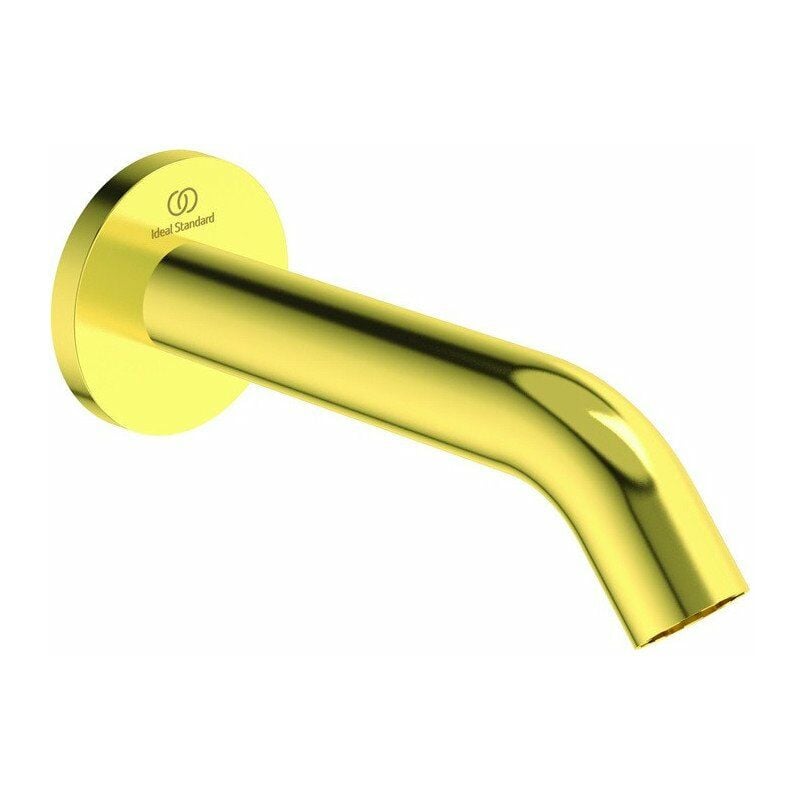 

Caño de pared JOY saliente 160mm oro cepillado con roseta redonda STANDARD - Ideal